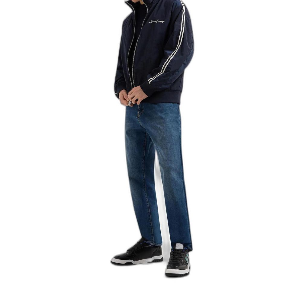 Armani Exchange Blue Cotton Skinny Jean