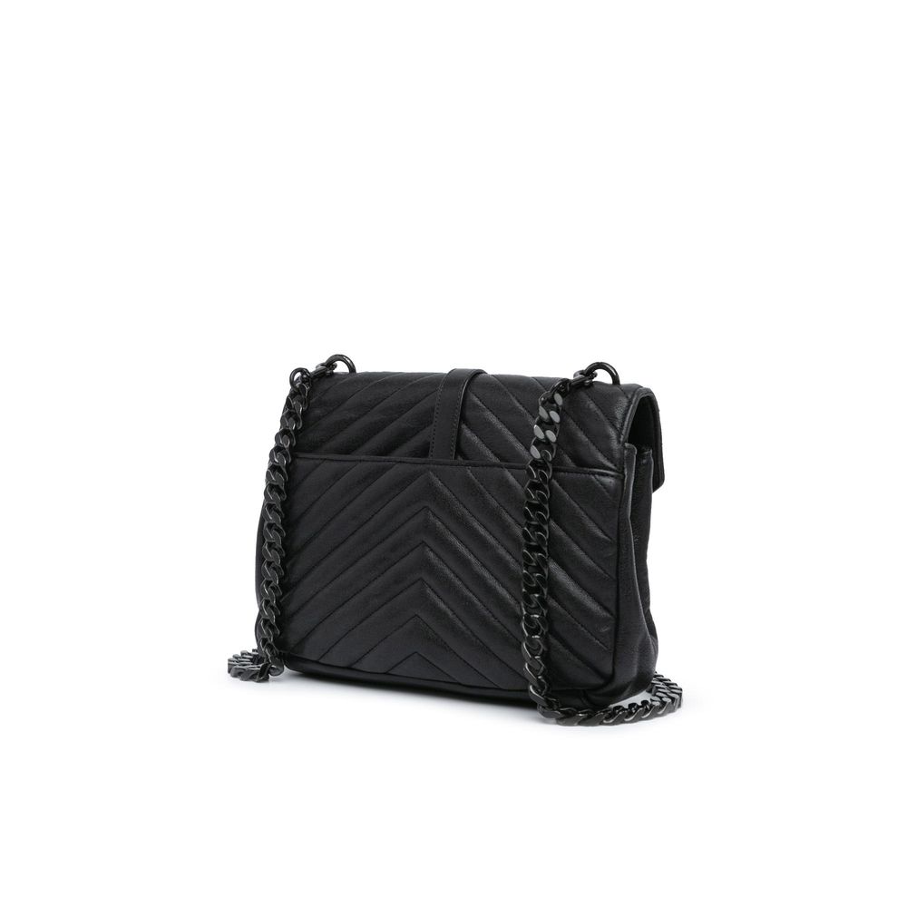 Saint Laurent Black Leather Satchel Bag