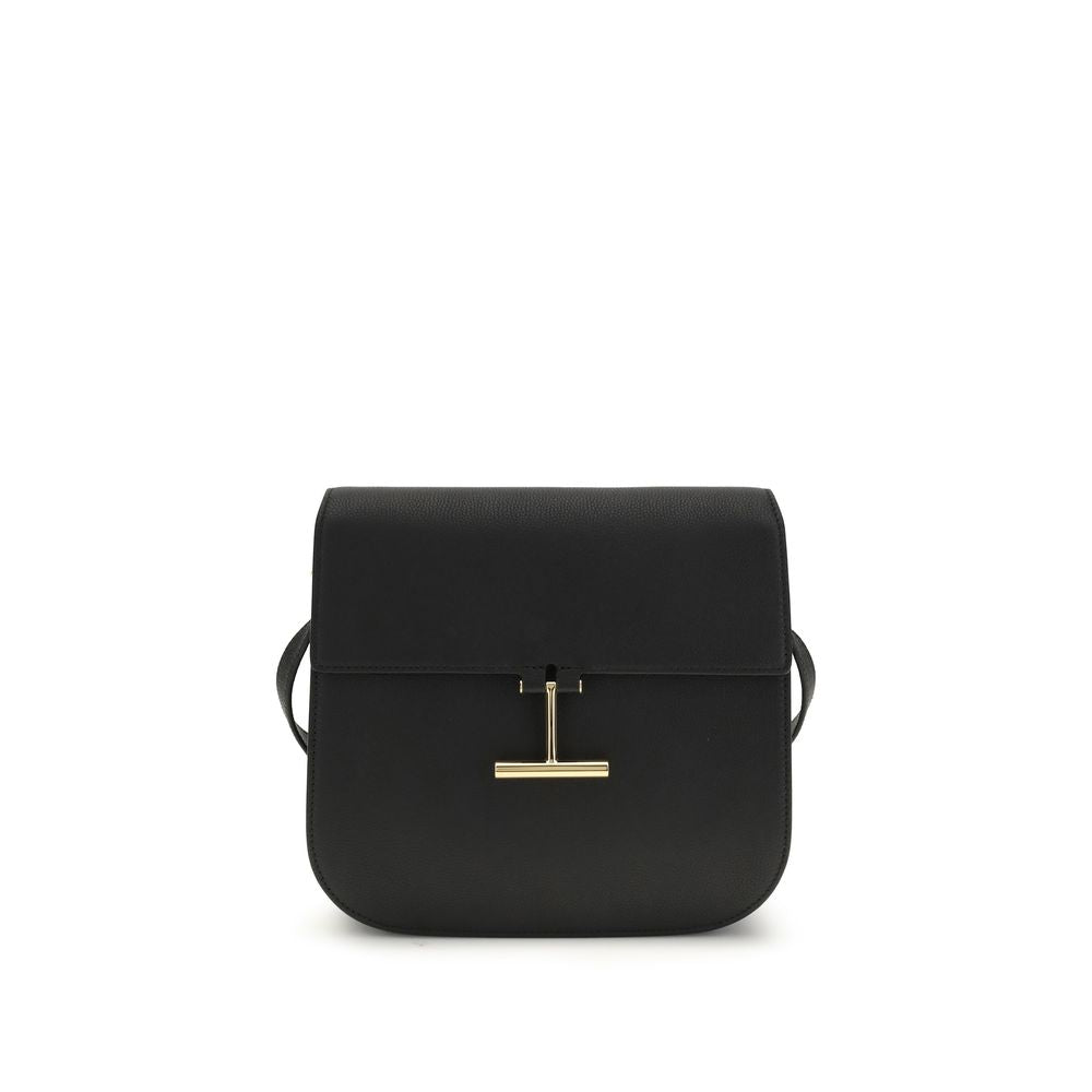 Tom Ford Black Calf Leather Bos Taurus Shoulder Bag