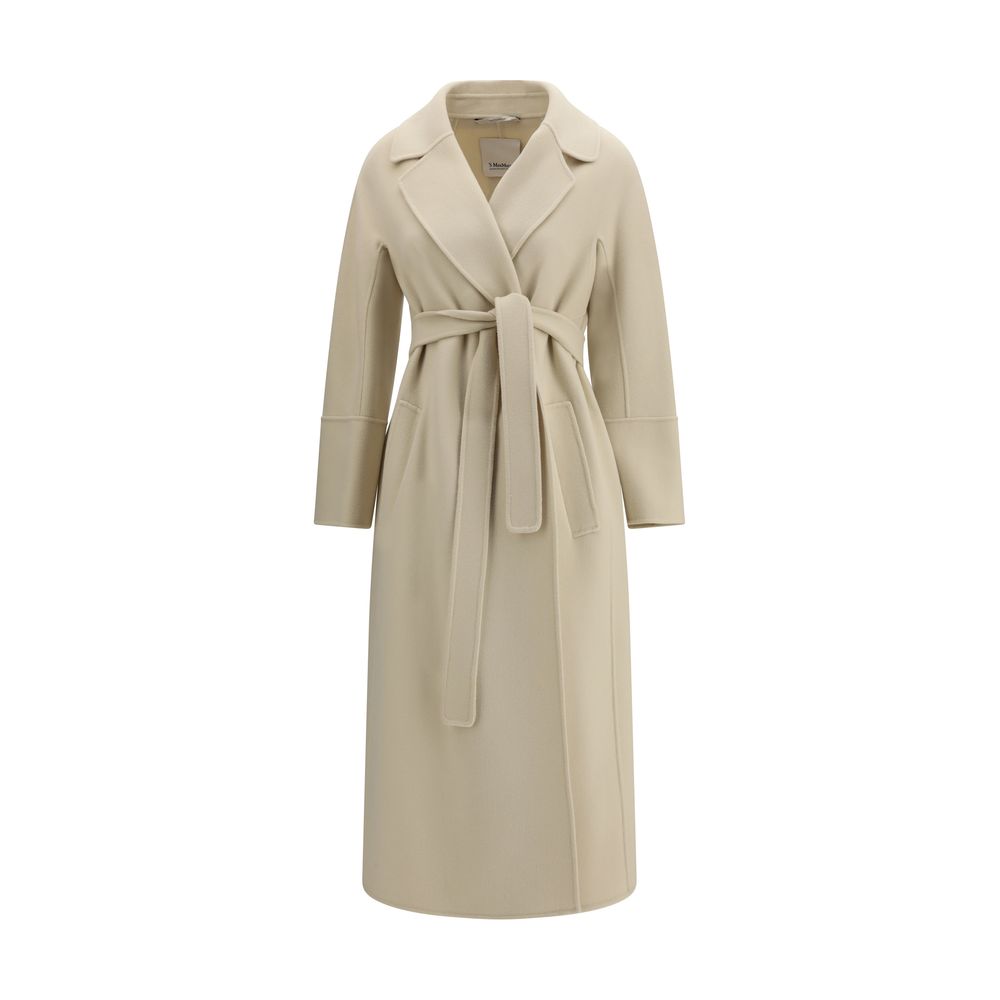 'S Max Mara Beige Fleece Wool Coat