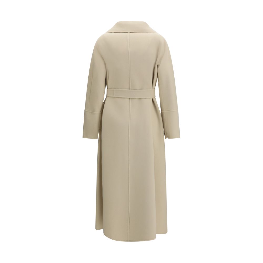 'S Max Mara Beige Fleece Wool Coat