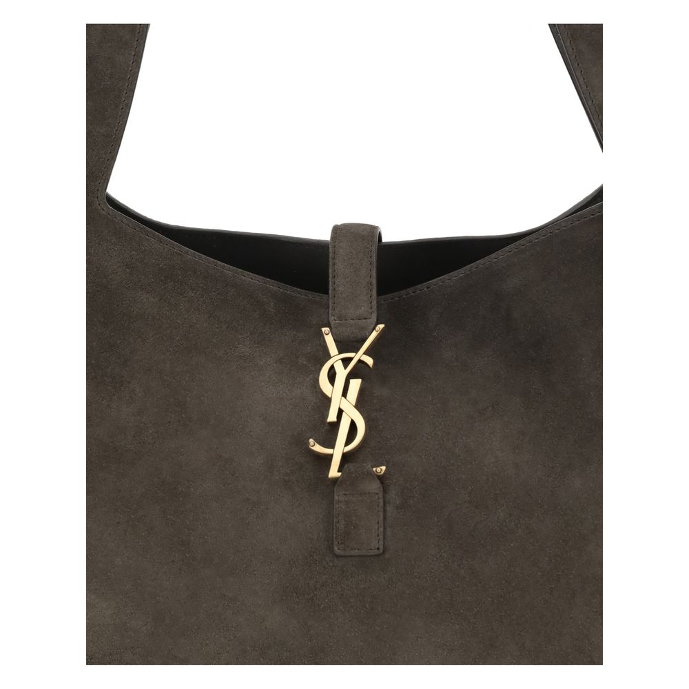 Saint Laurent Brown Calf Leather Bos Taurus Shoulder Bag